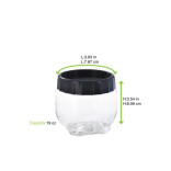 Bokolocko reusable pet with grey lid 19oz D:3.93in H:3.54in - 36 pcs Bokolocko reusable pet with grey lid 19oz D:3.93in H:3.54in - 36 pcs